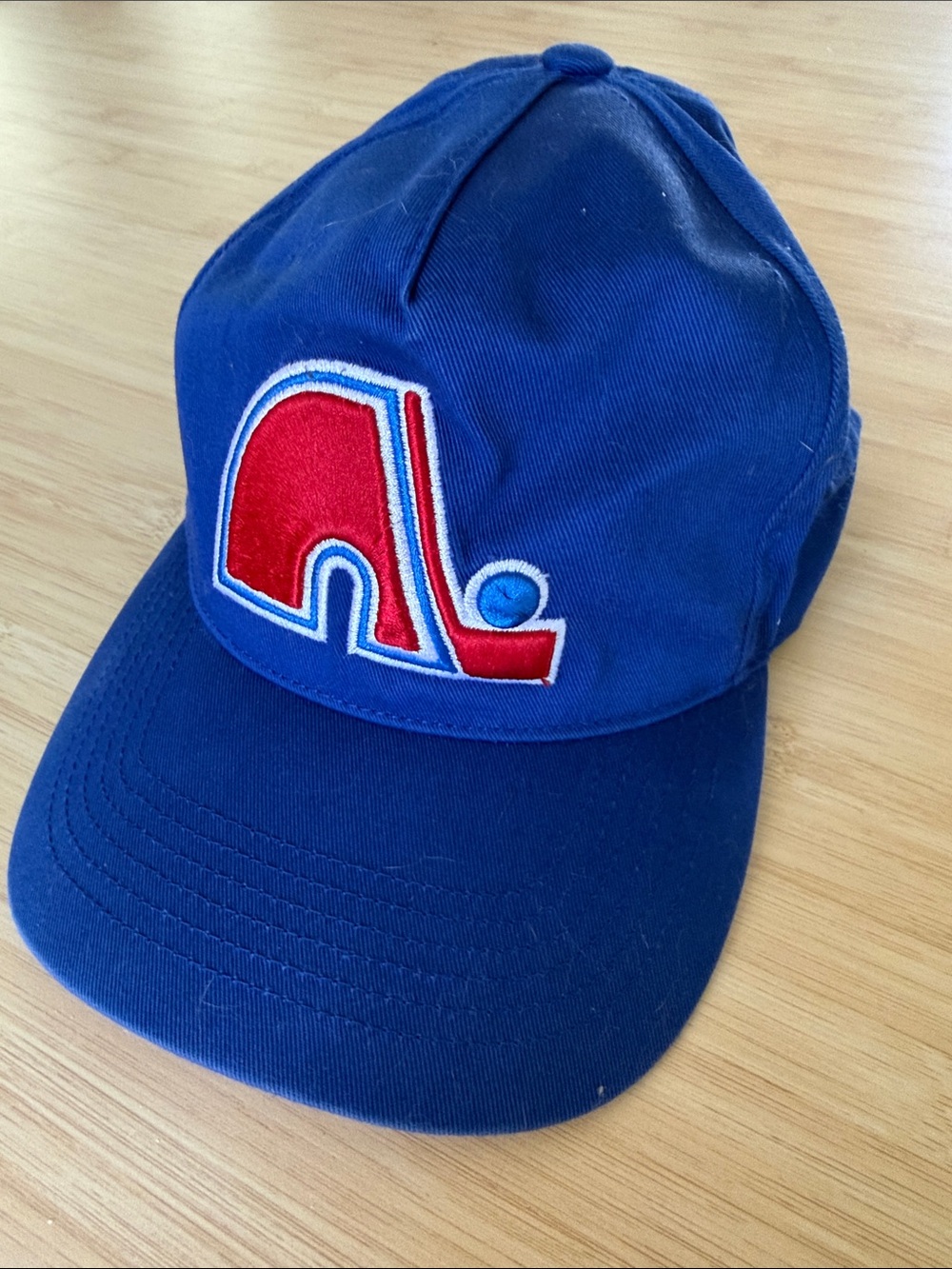 Kids Blue Baseball Cap with Red Accent